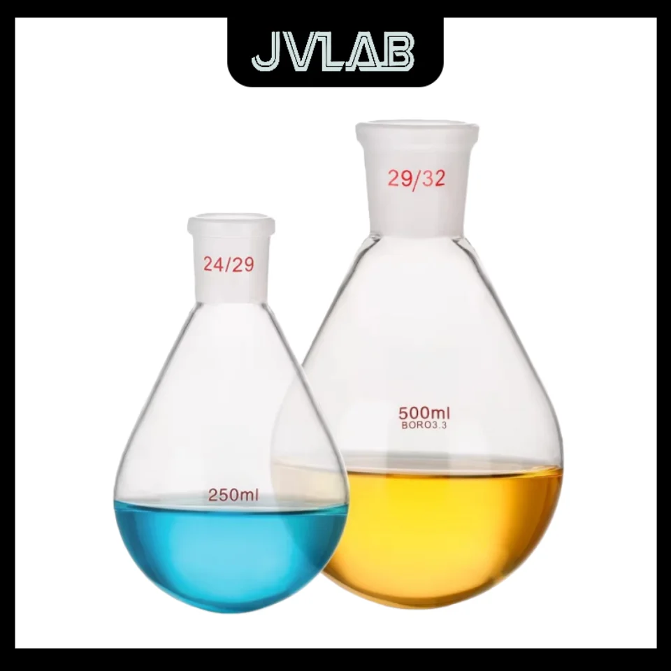 Pear-Shaped Flask Eggplant Flask Single Neck Round Bottom Ground Joint Rotary Evaporation Multi-Spec Available JVLAB
Pear-Shaped Flask Eggplant Flask Single Neck Round Bottom Ground Joint Rotary Evaporation Multi-Spec Available JVLAB
