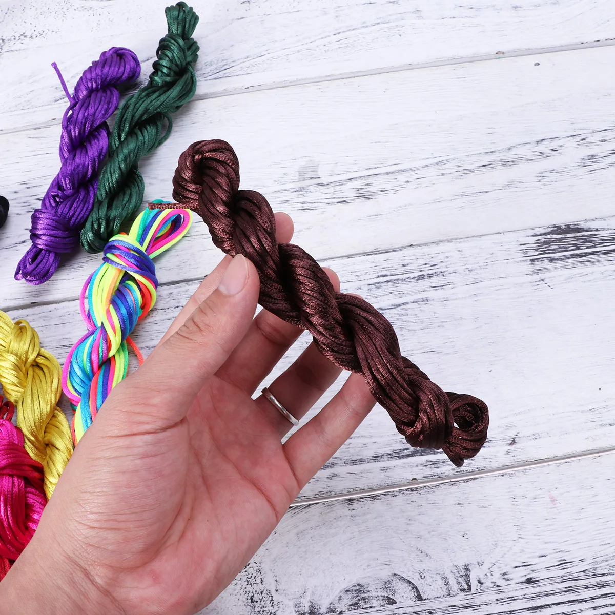 12 Rolls 10m Colorful Nylon Rainbow Cord Assorted Colors Chinese Knot Bracelet DIY Accessories Macrame Kumihimo Shamballa
12 Rolls 10m Colorful Nylon Rainbow Cord Assorted Colors Chinese Knot Bracelet DIY Accessories Macrame Kumihimo Shamballa