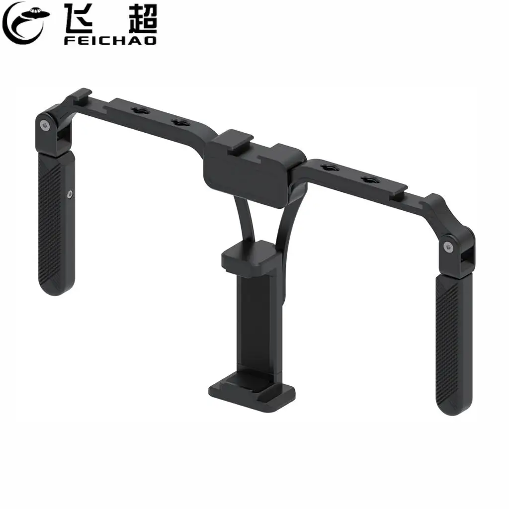 Foldable Dual Handle Tray Phone Handheld Grip Video Stabilizer Bracket w Cold Shoe Mount 1/4 Hole for Mobile Phone Clip Holder
Foldable Dual Handle Tray Phone Handheld Grip Video Stabilizer Bracket w Cold Shoe Mount 1/4 Hole for Mobile Phone Clip Holder