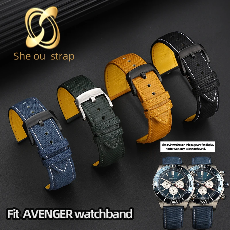 High Quality Leather Watch Strap For Breitling AVENGER 22mm Soft Black Green Blue Yellow Watchband
High Quality Leather Watch Strap For Breitling AVENGER 22mm Soft Black Green Blue Yellow Watchband