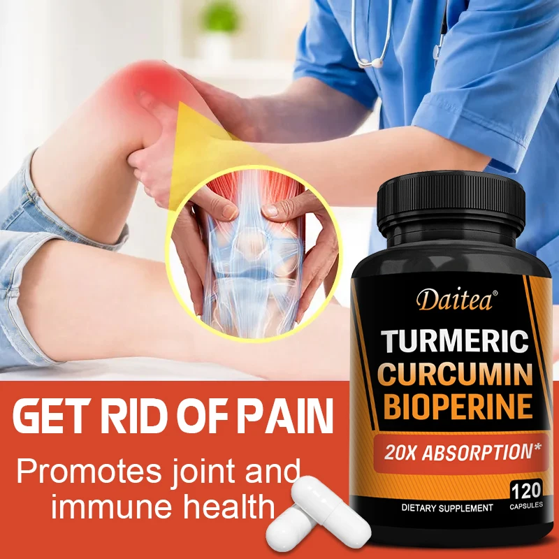Turmeric Root, Ginger & Black Pepper Extracts, Supports Joint, Back & Knee Health, Lowers Blood Sugar, 120 Capsules
Turmeric Root, Ginger & Black Pepper Extracts, Supports Joint, Back & Knee Health, Lowers Blood Sugar, 120 Capsules