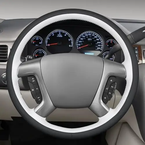 3D Embroidered Steering Wheel Cover With Hand-Stitched Detail For Chevrolet Silverado 1500/2500/3500, Avalanche, Suburban,
3D Embroidered Steering Wheel Cover With Hand-Stitched Detail For Chevrolet Silverado 1500/2500/3500, Avalanche, Suburban,