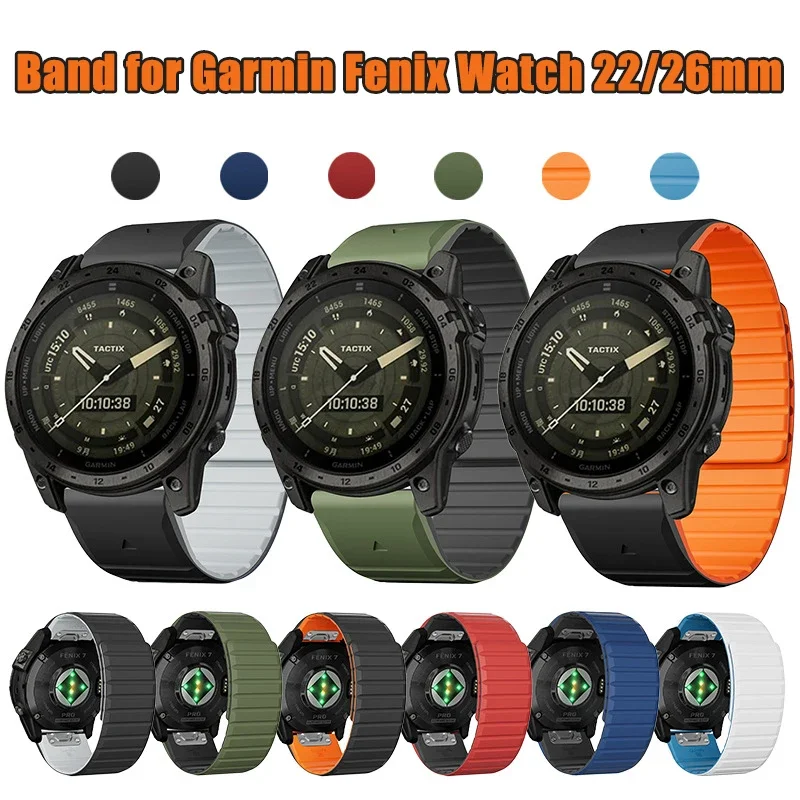 Двухцветный силиконовый магнитный ремешок Garmin 22/26 мм, совместимый с часами Fenix 8 47 мм 51 мм/7X/7X Pro/Fenix E 47 мм Correa
Двухцветный силиконовый магнитный ремешок Garmin 22/26 мм, совместимый с часами Fenix 8 47 мм 51 мм/7X/7X Pro/Fenix E 47 мм Correa