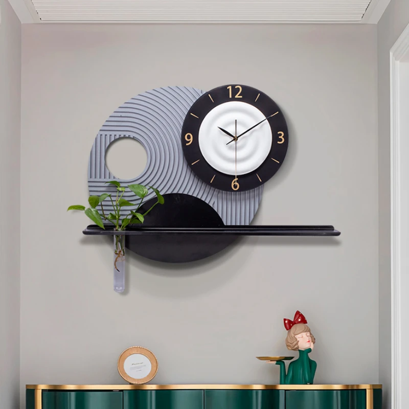 Home Decoration Creative Resin Wall Clock Home Living Room Wall Decoration Three-dimensional Relief Round Wall Clock with Vase
Home Decoration Creative Resin Wall Clock Home Living Room Wall Decoration Three-dimensional Relief Round Wall Clock with Vase