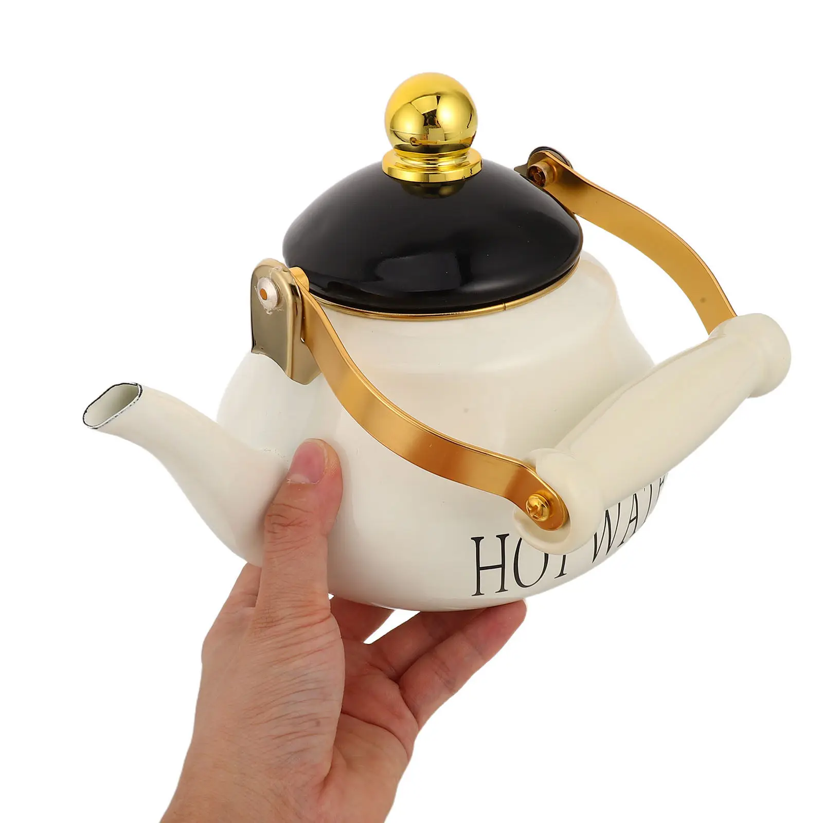 1.5L Vintage Enamel Tea Kettle Stovetop Retro Clock Shape Smooth White Surface Long Curved Spout for Farmhouse Kitchen Camping
1.5L Vintage Enamel Tea Kettle Stovetop Retro Clock Shape Smooth White Surface Long Curved Spout for Farmhouse Kitchen Camping