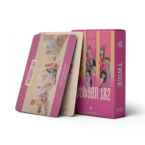 55 unids/set de tarjetas fotográficas Kpop, dos veces tarjetas Lomo bonitas, álbum de estrellas, impresión HD entre Fans de doble cara, tarjetas fotográficas de regalo, tarjeta Lomo