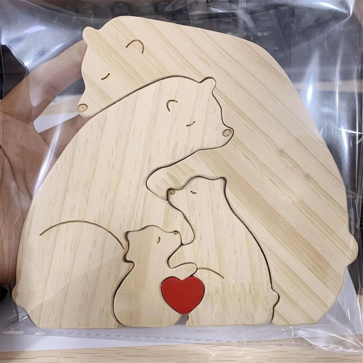 ABMW-Personalized Bear Family Names Puzzle, Custom Wooden Bear Sculpture Decorative Gifts for Mom and Dad, Family Puzzle
ABMW-Personalized Bear Family Names Puzzle, Custom Wooden Bear Sculpture Decorative Gifts for Mom and Dad, Family Puzzle