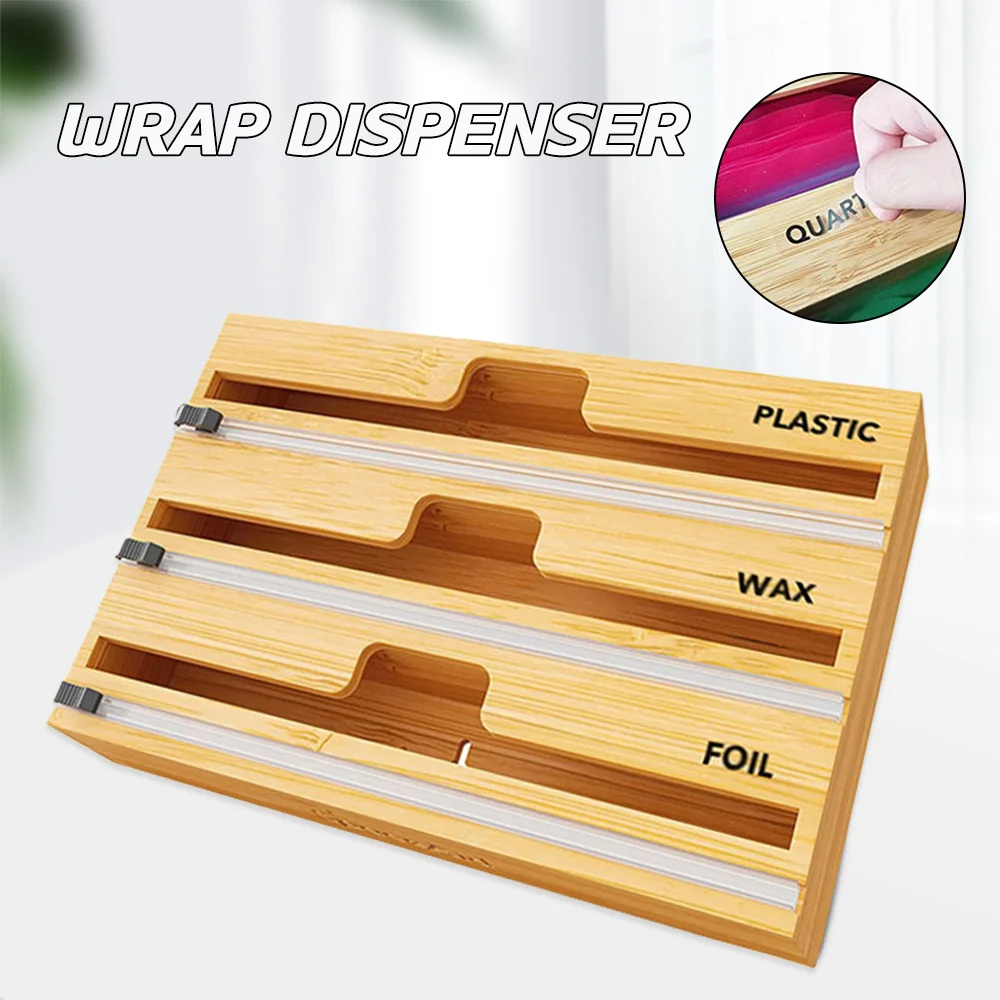 3 Layers Aluminum Foil Wrap Dispenser Wood Storage Box for Kitchen Drawer Easy to Cut Durable Wrap Dispenser Wooden In Stock
3 Layers Aluminum Foil Wrap Dispenser Wood Storage Box for Kitchen Drawer Easy to Cut Durable Wrap Dispenser Wooden In Stock