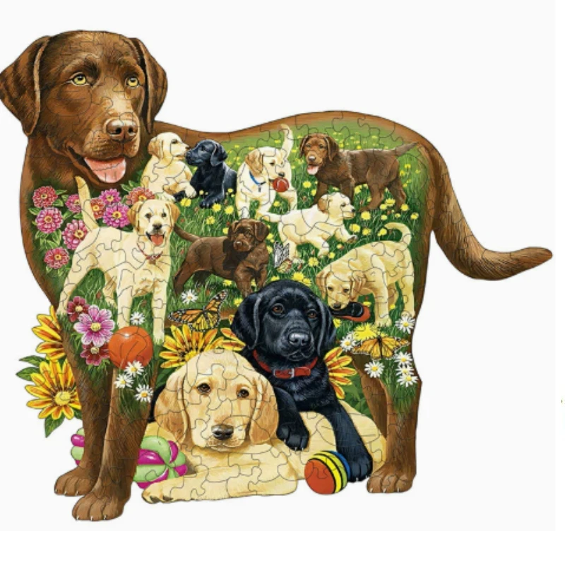 Unique Shape Animal Wooden Puzzle for Adults Grass Puppy Puzzle Art Toys Family Games Home Decoration
Unique Shape Animal Wooden Puzzle for Adults Grass Puppy Puzzle Art Toys Family Games Home Decoration