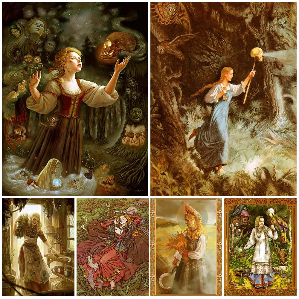The Evil Mysterious Witch Baba Yaga And Morana Vintage Wall Art Canvas Painting Pagan Witch Slavic Goddess Poster Print Decor
The Evil Mysterious Witch Baba Yaga And Morana Vintage Wall Art Canvas Painting Pagan Witch Slavic Goddess Poster Print Decor