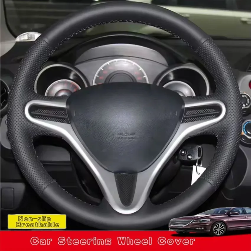 Custom Hand Sewing Genuine Leather Car Steering Wheel Cover For Honda Fit 2009-2013 City 2009 2010 2011 2012 2013 Jazz 2009 2010
Custom Hand Sewing Genuine Leather Car Steering Wheel Cover For Honda Fit 2009-2013 City 2009 2010 2011 2012 2013 Jazz 2009 2010