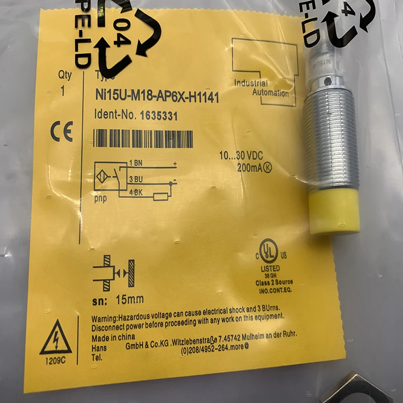 In Stock New Proximity Switch Sensor NI15U-M18-AP6X-H1141 NI15U-M18-AN6X-H1141 High Quality Seller One-year Warranty
In Stock New Proximity Switch Sensor NI15U-M18-AP6X-H1141 NI15U-M18-AN6X-H1141 High Quality Seller One-year Warranty