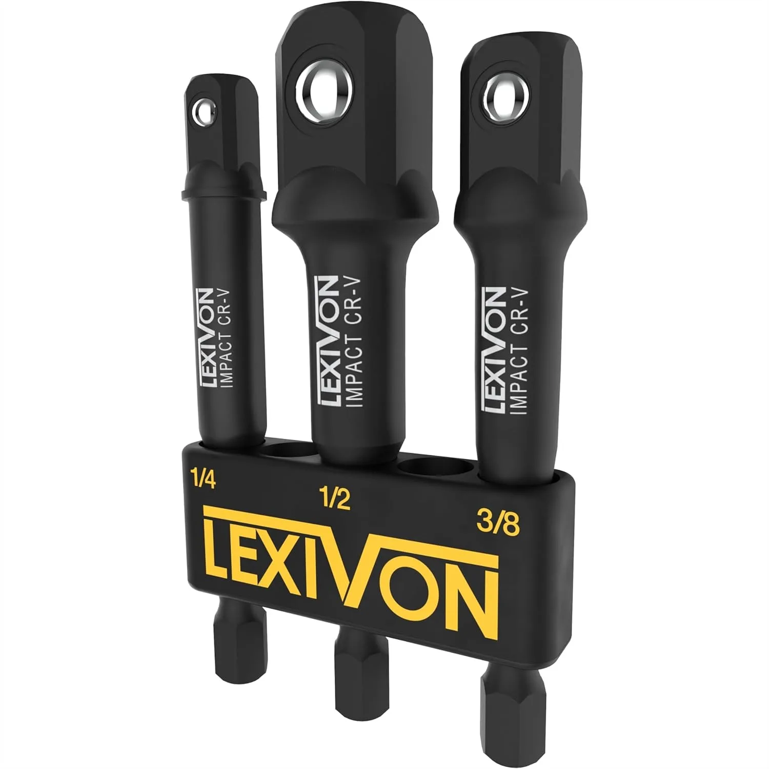 Impact Grade Socket Adapter Set 3-Piece 1/4 3/8 1/2 Inch Drive Hex Shank Bit Holder For Power Drill Impact Wrench
Impact Grade Socket Adapter Set 3-Piece 1/4 3/8 1/2 Inch Drive Hex Shank Bit Holder For Power Drill Impact Wrench