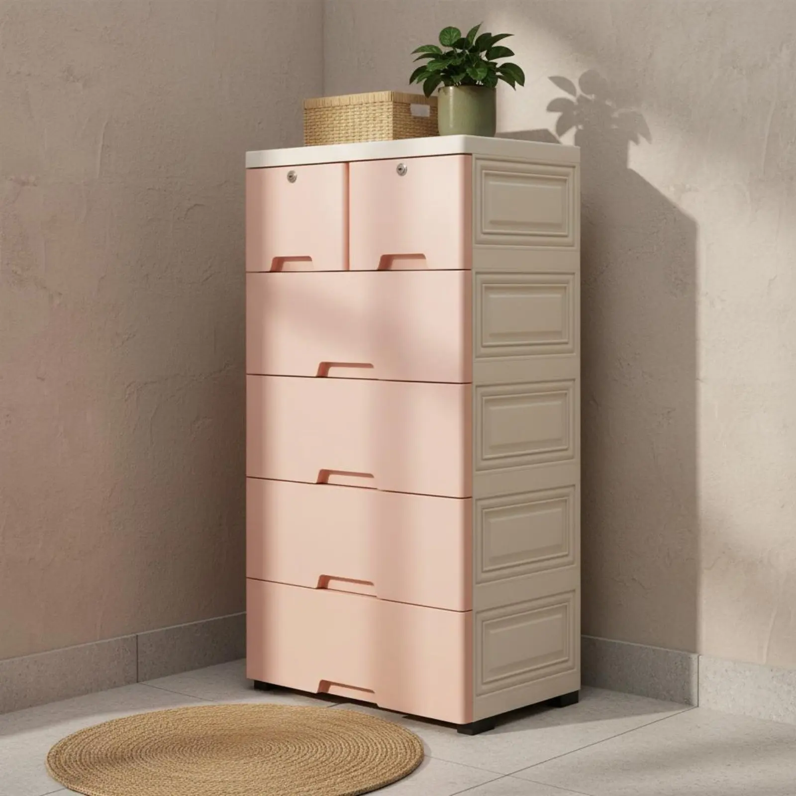Kids Toy Organizer Long-Lasting Plastic Drawer Cabinet Freestanding Chest of Drawers Sturdy Duty Plastic Rolling Cart Stackable
Kids Toy Organizer Long-Lasting Plastic Drawer Cabinet Freestanding Chest of Drawers Sturdy Duty Plastic Rolling Cart Stackable