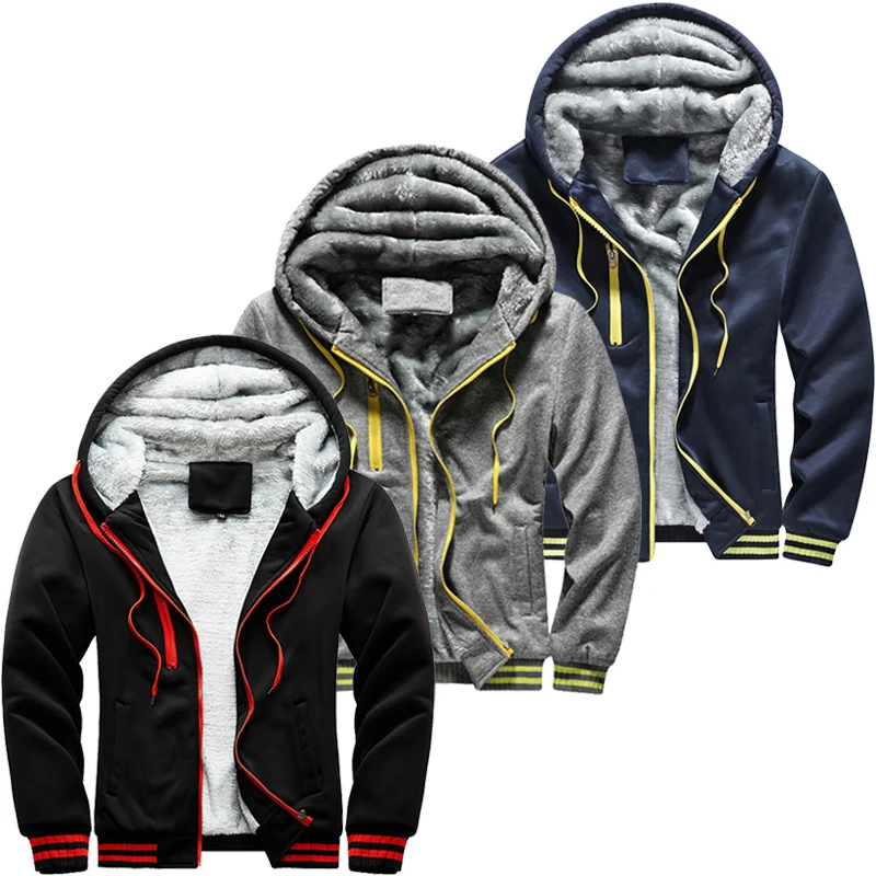 Men's Winter Warm Plush Fleece Lined Jackets Thicken Heavyweight Coats Outwear Trendy Long Sleeve Zip Up Hoodie Sweatshirt Tops
Men's Winter Warm Plush Fleece Lined Jackets Thicken Heavyweight Coats Outwear Trendy Long Sleeve Zip Up Hoodie Sweatshirt Tops