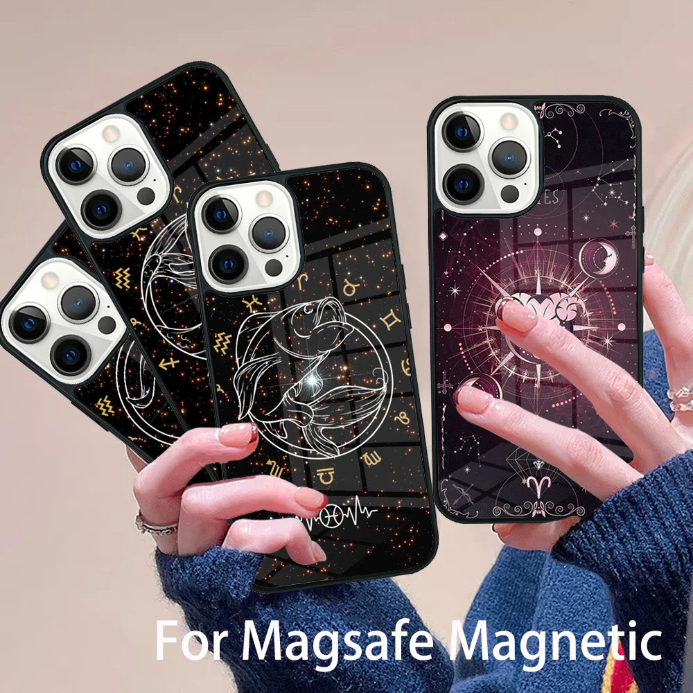 Cartoon Zodiac Phone Case Magesafe Magnetic Wireless Charge Cover For IPhone 16 11 12 13 14 15 Pro Max Plus Mini
Cartoon Zodiac Phone Case Magesafe Magnetic Wireless Charge Cover For IPhone 16 11 12 13 14 15 Pro Max Plus Mini