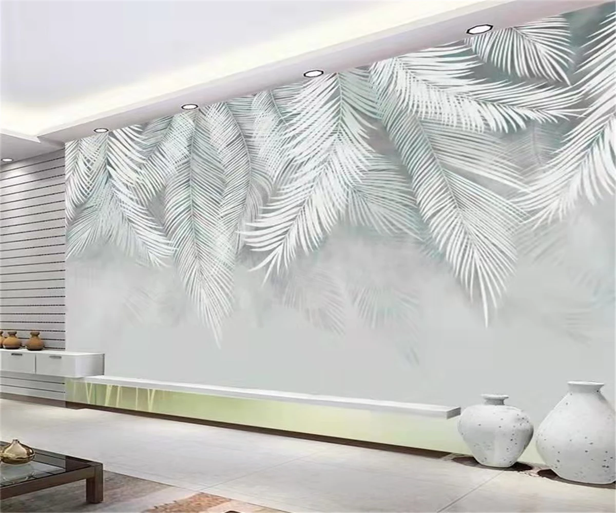 Custom wallpaper European tropical rainforest leaves mural home decoration living room bedroom 3d wallpaper papel de parede
Custom wallpaper European tropical rainforest leaves mural home decoration living room bedroom 3d wallpaper papel de parede