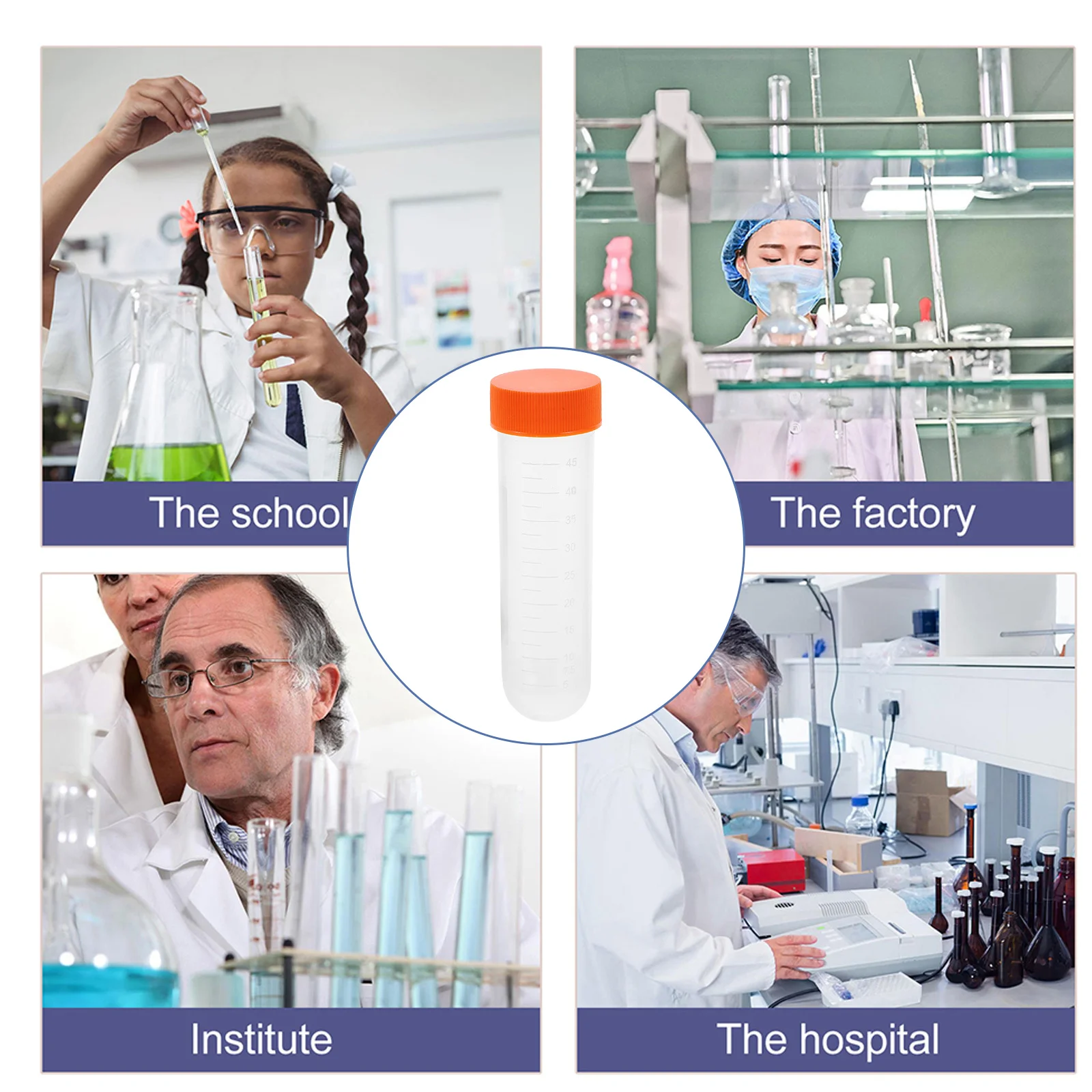 100Pcs Screw Cap Plastic Centrifuge Tubes 50Ml Scientific Experiment Test Tubes Laboratory Measurement Vented Sealed
100Pcs Screw Cap Plastic Centrifuge Tubes 50Ml Scientific Experiment Test Tubes Laboratory Measurement Vented Sealed