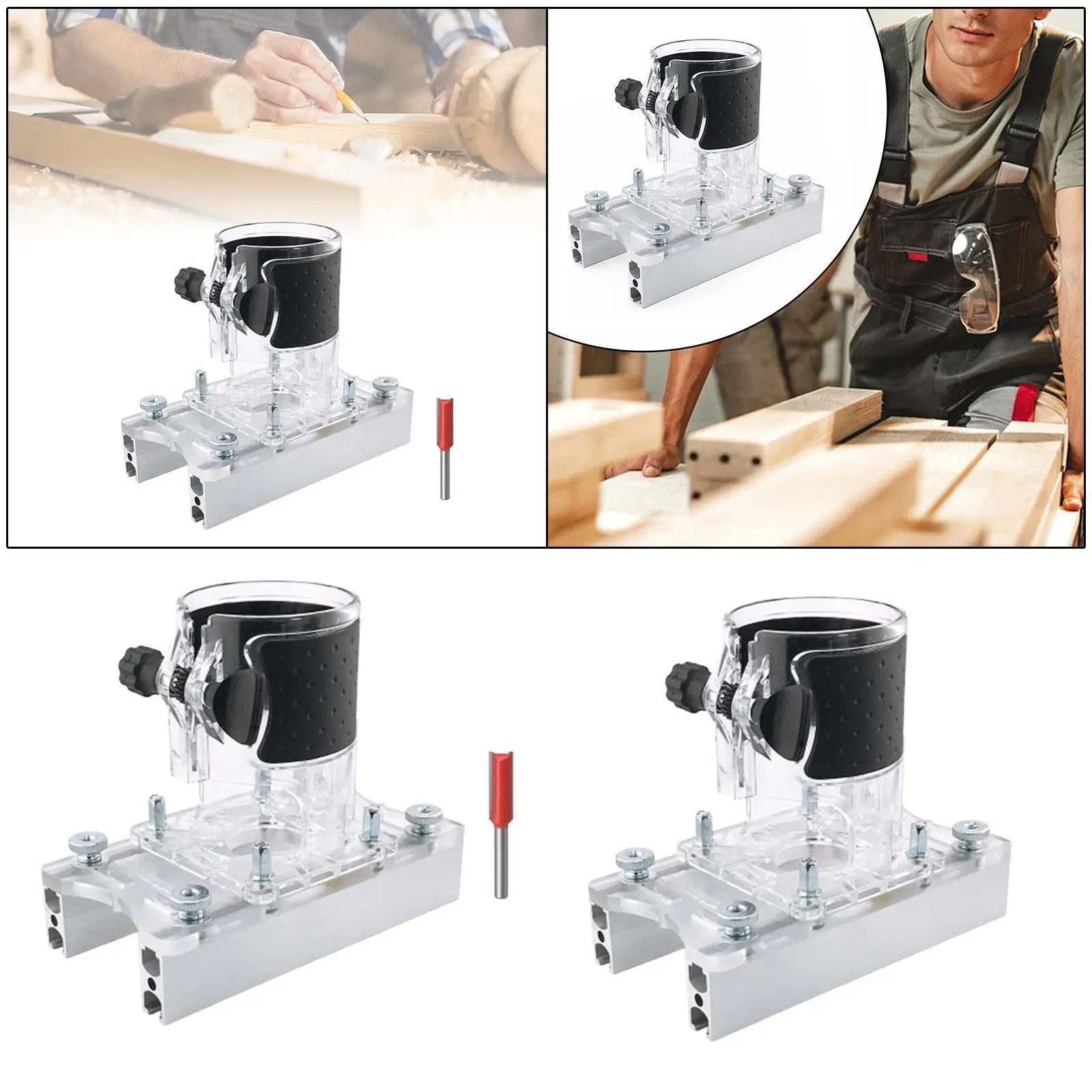 Woodworking Router Base Slotted Base and Fastening Bracket Simple to Use Multifunction Wood Trimmer Router Tool for Cabinet
Woodworking Router Base Slotted Base and Fastening Bracket Simple to Use Multifunction Wood Trimmer Router Tool for Cabinet