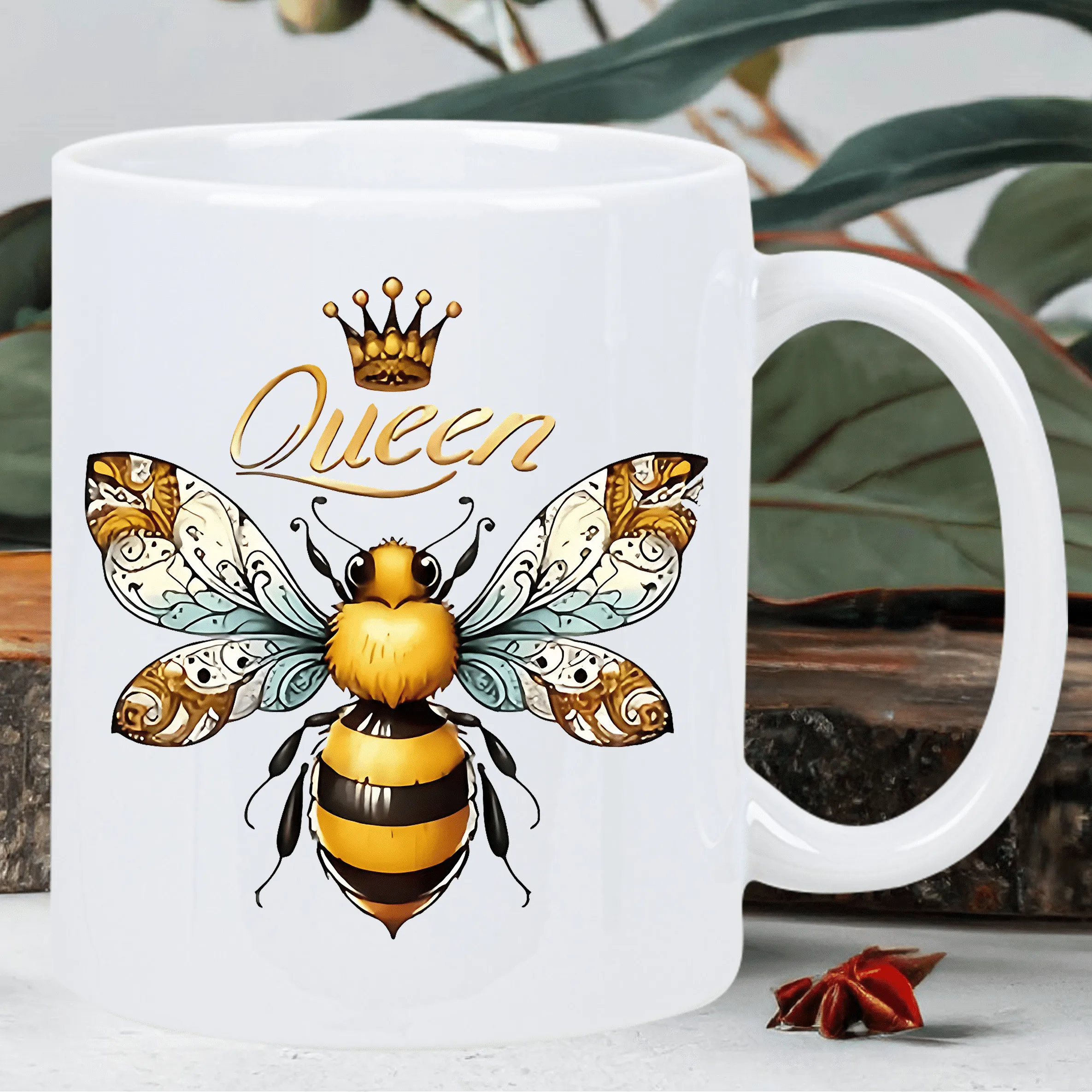 1pc Bee Queen Insulated Ceramic Mug - Durable, Reusable, Perfect for Hot & Cold Drinks, Hand Wash Only, White with Golden Crown
1pc Bee Queen Insulated Ceramic Mug - Durable, Reusable, Perfect for Hot & Cold Drinks, Hand Wash Only, White with Golden Crown