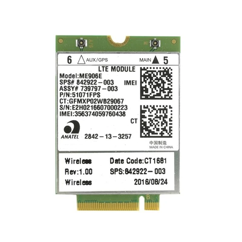 Модуль высокоскоростной LTE U55C для ZBook 14 15 разблокированная карта NGFF с GPSAND 4GHZ NetworkCard
Модуль высокоскоростной LTE U55C для ZBook 14 15 разблокированная карта NGFF с GPSAND 4GHZ NetworkCard