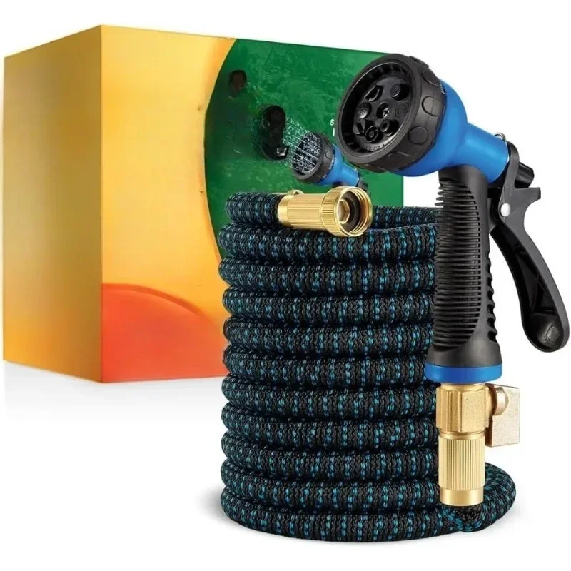 Ultra Flexible 100FT Garden Hose - 8 Spray Nozzle, Brass Fittings, Kink-Free, Lightweight for Car Washing & Plant Watering
Ultra Flexible 100FT Garden Hose - 8 Spray Nozzle, Brass Fittings, Kink-Free, Lightweight for Car Washing & Plant Watering