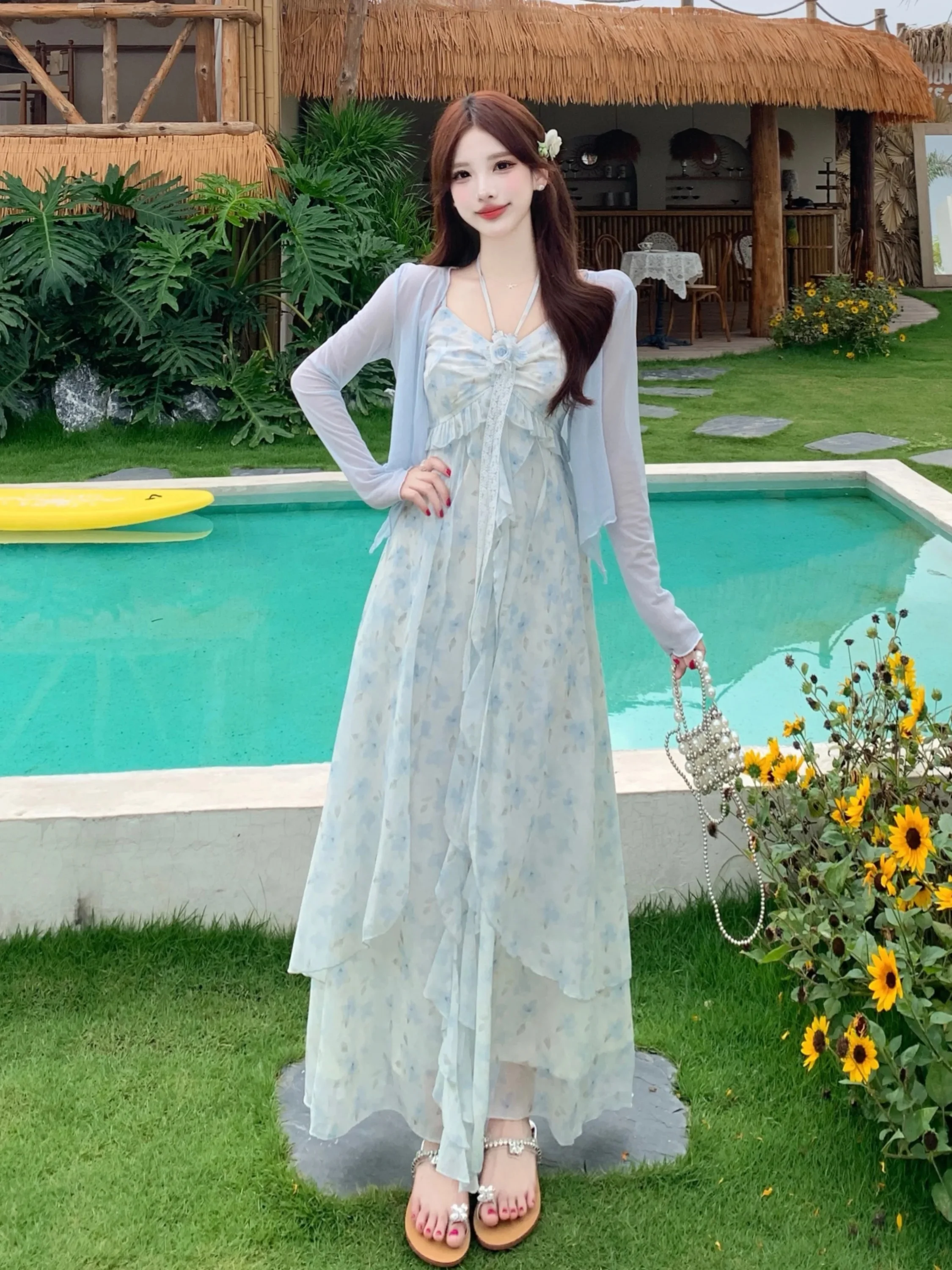 plus Size Summer Floral Print off Shoulder Dress with Sleeveless Top Women's Fashion Set Casual Style Long Sleeve Sunscreen Coat
plus Size Summer Floral Print off Shoulder Dress with Sleeveless Top Women's Fashion Set Casual Style Long Sleeve Sunscreen Coat