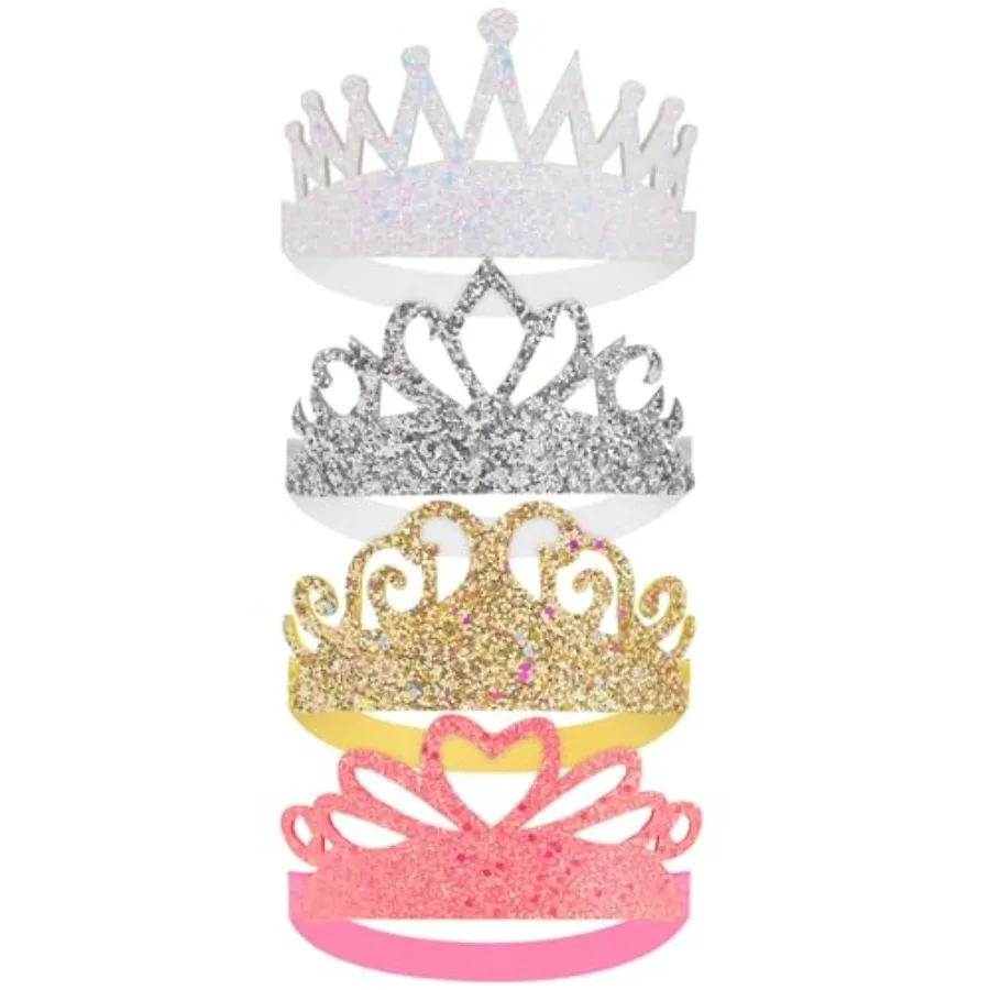 4 Pcs Glitter Tiara Headbands for Girls Elastic Princess Crown Hair Bands Stretch Sparkly Hair Bands for Toddler Girl
4 Pcs Glitter Tiara Headbands for Girls Elastic Princess Crown Hair Bands Stretch Sparkly Hair Bands for Toddler Girl