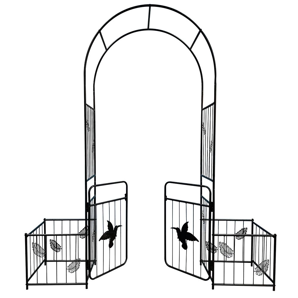 Black Metal Garden Arch 220CM Tall With Double Doors Outdoor Wedding Archway For Climbing Plants Rustproof Arbor Party Decor
Black Metal Garden Arch 220CM Tall With Double Doors Outdoor Wedding Archway For Climbing Plants Rustproof Arbor Party Decor
