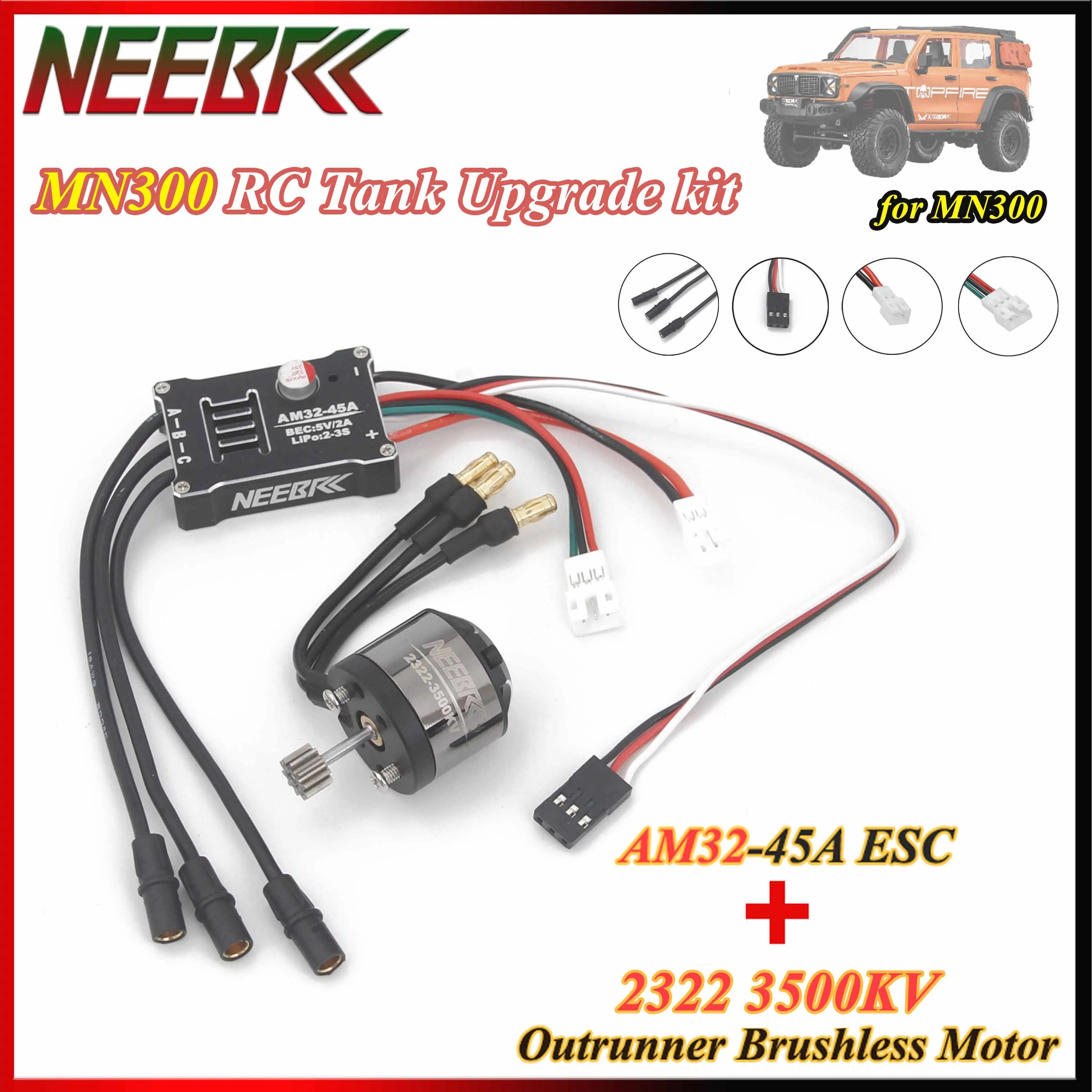 New MN300 RC Tank Upgrade Power Kit 2322 3500KV Outrunner Brushless Motor AM32 45A ESC Metal Shell for RC Tank MN300 Model Parts
New MN300 RC Tank Upgrade Power Kit 2322 3500KV Outrunner Brushless Motor AM32 45A ESC Metal Shell for RC Tank MN300 Model Parts