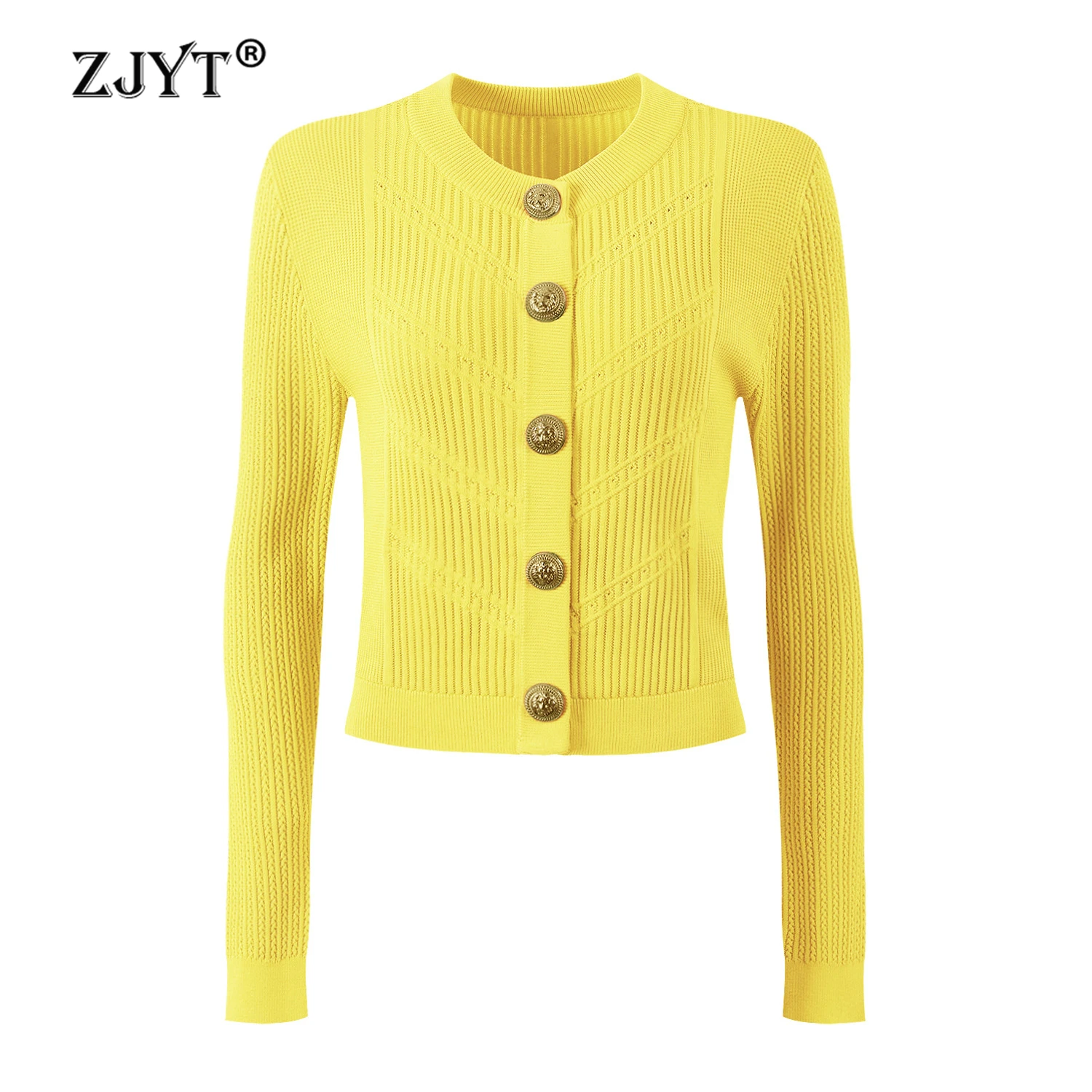 ZJYT New Fashion Women's Knitwear Spring Yellow Black Sweaters & Jumper Long Sleeve Cardigans for Woman Jersey Knit Tops Female
ZJYT New Fashion Women's Knitwear Spring Yellow Black Sweaters & Jumper Long Sleeve Cardigans for Woman Jersey Knit Tops Female