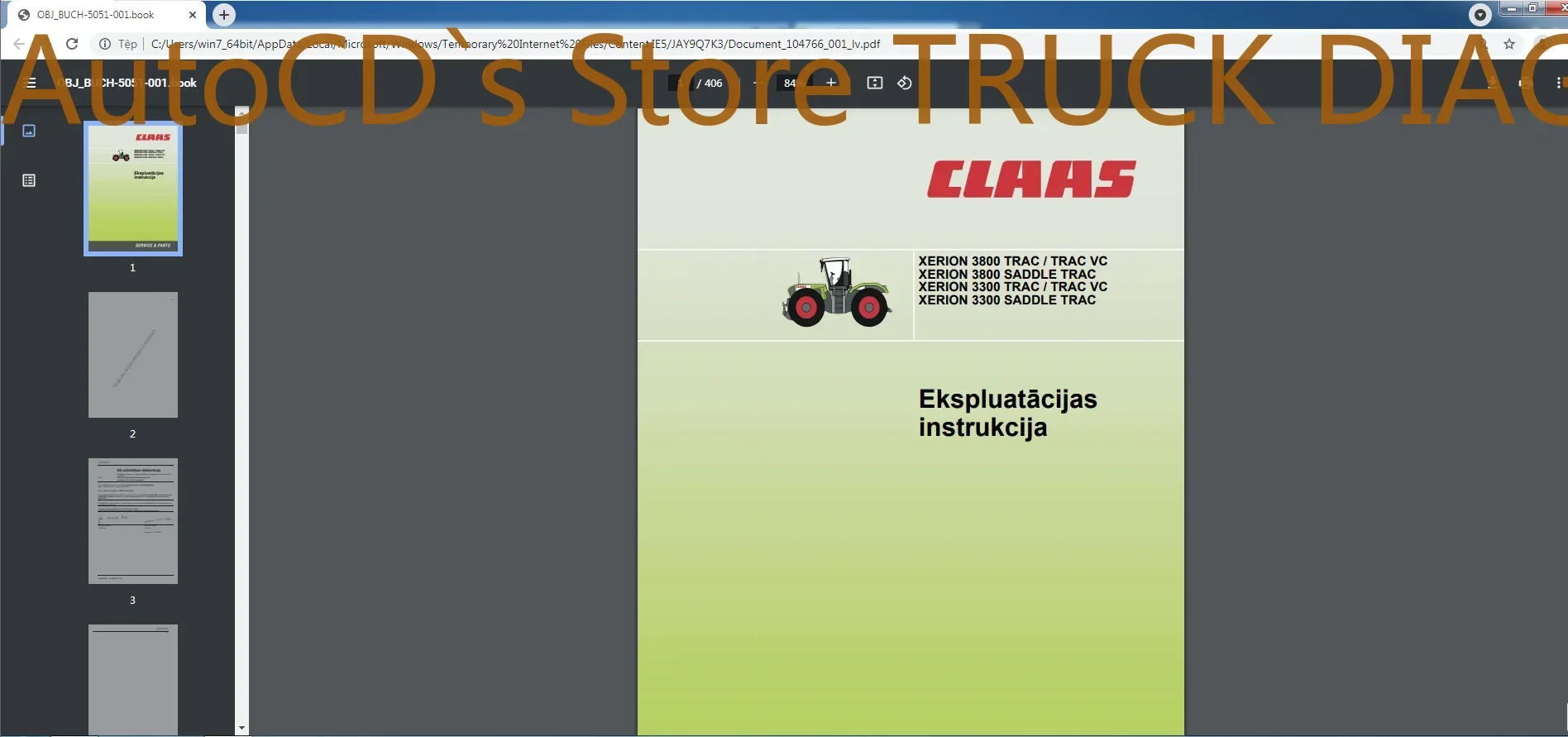 AutoCD CLAAS WebTIC Offline Latvian Language 11.2022 Руководство по ремонту оператора и обслуживание DVD-документов 
AutoCD CLAAS WebTIC Offline Latvian Language 11.2022 Руководство по ремонту оператора и обслуживание DVD-документов