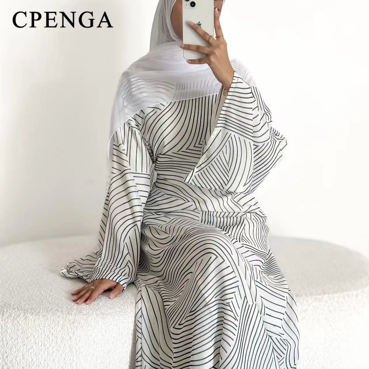 Summer Breathable Striped Abaya Dress Women Modest Muslim Kaftan Loose Long Robe Dubai Style Islamic Holiday Outfit Eid 2026
Summer Breathable Striped Abaya Dress Women Modest Muslim Kaftan Loose Long Robe Dubai Style Islamic Holiday Outfit Eid 2026