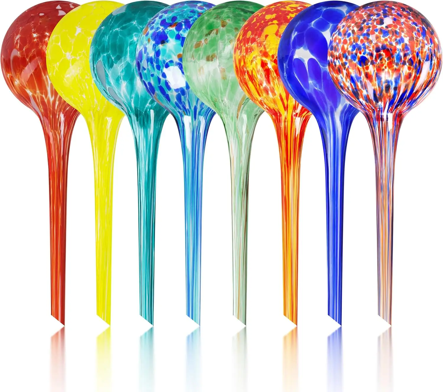 Set of 8 Large Self-Watering Globes for Indoor & Outdoor Plants - Multicolored Automatic Glass Bulbs
Set of 8 Large Self-Watering Globes for Indoor & Outdoor Plants - Multicolored Automatic Glass Bulbs