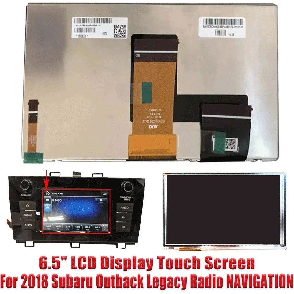 New C065VAT01.1 LCD Display + Touch Screen for 2018 Subaru Outback Legacy 2019 WRX 6.5" Radio Navigation OEM
New C065VAT01.1 LCD Display + Touch Screen for 2018 Subaru Outback Legacy 2019 WRX 6.5" Radio Navigation OEM