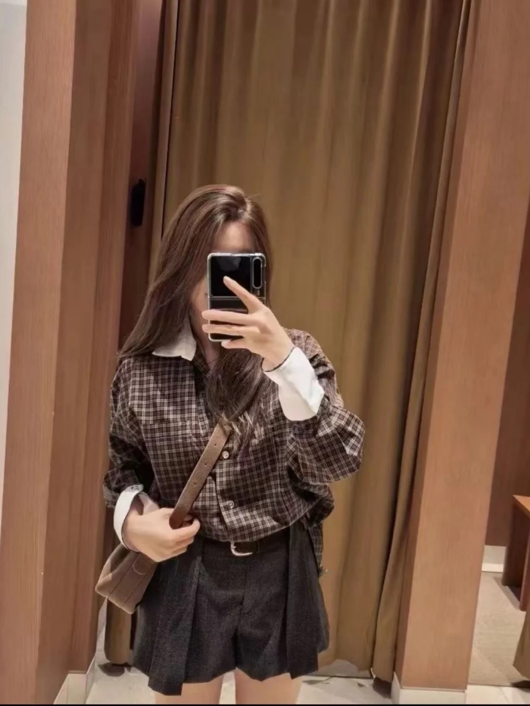 Ретро коричневый клетчатый цвет Blo Front ort Ba Long irt женский свободный крой французский дышащий осенне-зимний Новое поступление
Ретро коричневый клетчатый цвет Blo Front ort Ba Long irt женский свободный крой французский дышащий осенне-зимний Новое поступление