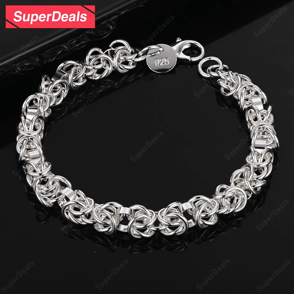 SuperDeals Dragon Bone Chain 925 Sterling Silver Bracelet Men Fashion Popular Jewelry Women Engagement Wedding Party Gift
SuperDeals Dragon Bone Chain 925 Sterling Silver Bracelet Men Fashion Popular Jewelry Women Engagement Wedding Party Gift