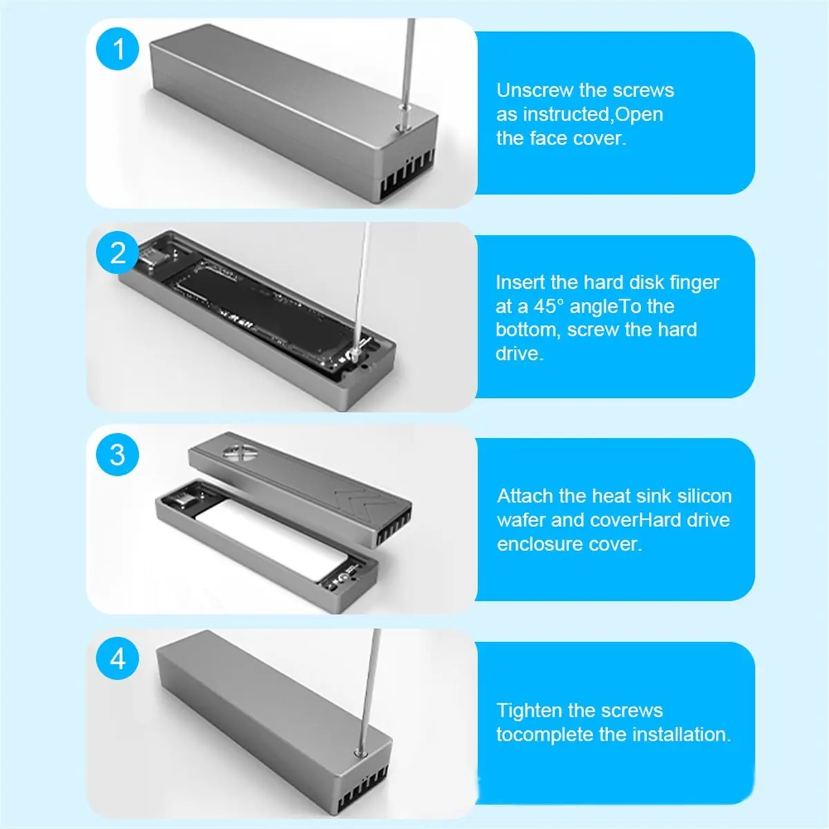 HGHO Dual Protocol M.2 SSD Case with Cooling Fan Support M2 NVMe NGFF Sata SSD Disk for PCIe M Key B M Key USB-C 10Gbps Long
HGHO Dual Protocol M.2 SSD Case with Cooling Fan Support M2 NVMe NGFF Sata SSD Disk for PCIe M Key B M Key USB-C 10Gbps Long
