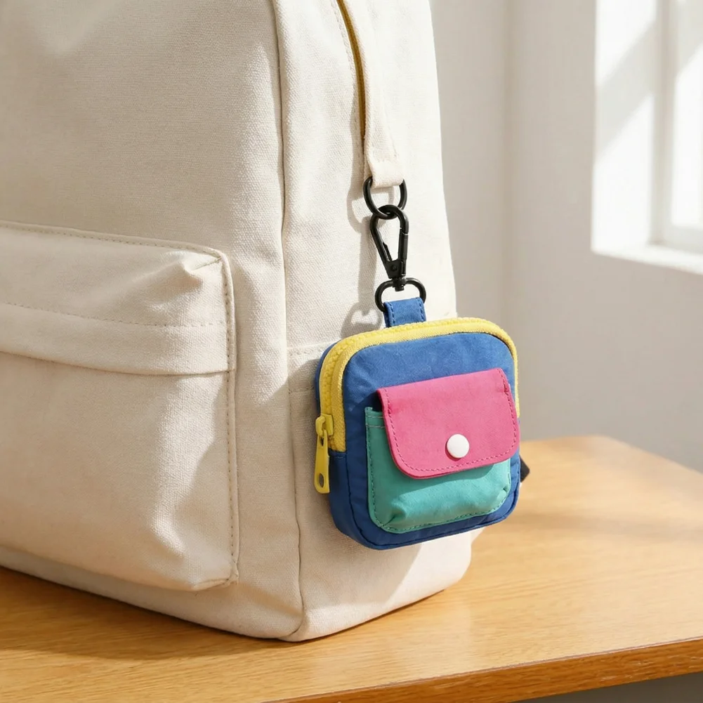 Canvas Coin Pouch Mini Backpack Coin Purse Canvas Zipper Pouch Color-block Key Chain Wallet for Cash Coins Handbag Accessory
Canvas Coin Pouch Mini Backpack Coin Purse Canvas Zipper Pouch Color-block Key Chain Wallet for Cash Coins Handbag Accessory