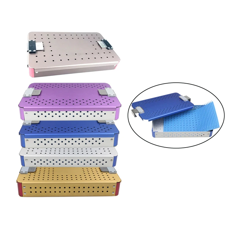 Sterilization Tray Case Autoclavable Aluminium Alloy Disinfection Box for Holding Instrument
Sterilization Tray Case Autoclavable Aluminium Alloy Disinfection Box for Holding Instrument