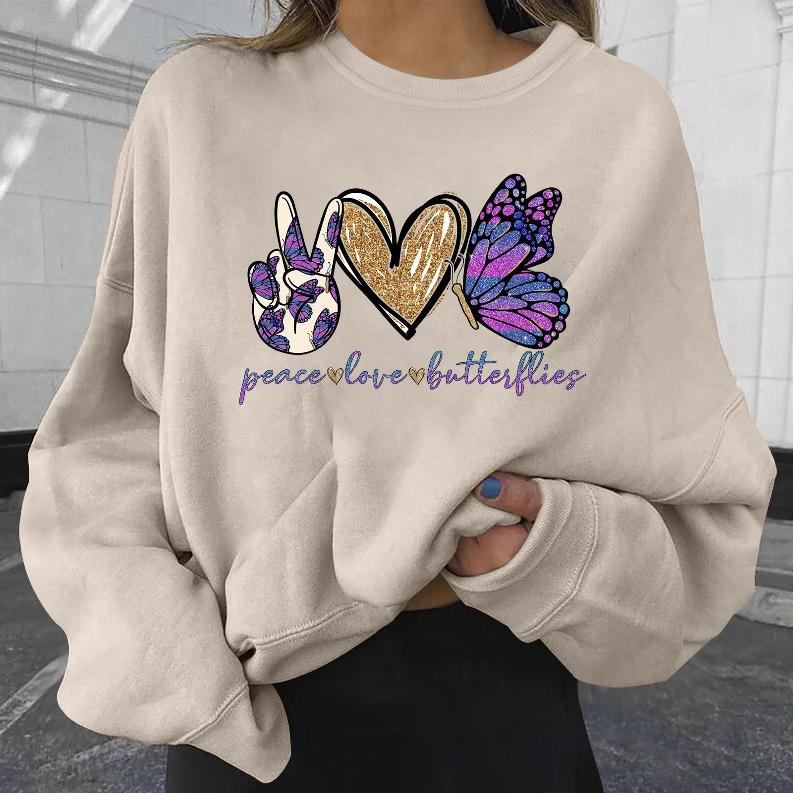 Sweatshirts For Women Short Crewneck Loose Long Sleeve Print Shirt Pullover Top Female Sweatshirt Hooded Korean Style
Sweatshirts For Women Short Crewneck Loose Long Sleeve Print Shirt Pullover Top Female Sweatshirt Hooded Korean Style