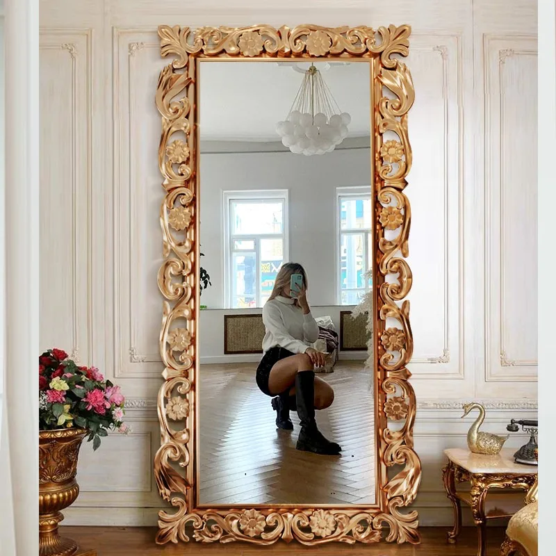 French engraved mirror European style, retro floor mirror
French engraved mirror European style, retro floor mirror