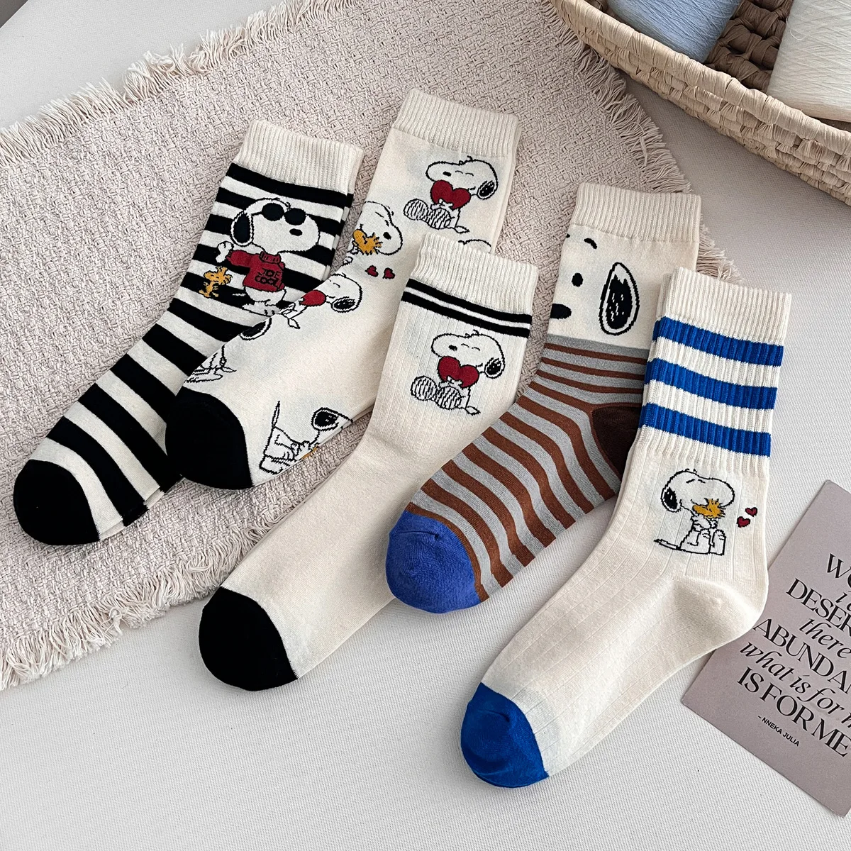 5 Pairs Cute Cartoon Snoopy Ankle Socks Unisex All Season Casual Soft Comfortable Mid Calf Cotton Socks For Women Man Daily Wear
5 Pairs Cute Cartoon Snoopy Ankle Socks Unisex All Season Casual Soft Comfortable Mid Calf Cotton Socks For Women Man Daily Wear