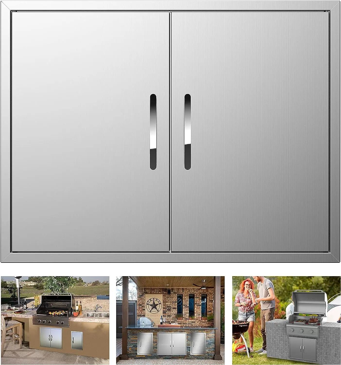 Outdoor Kitchen Doors 31W x 24H Inch, Double BBQ Access Doors 304 Stainless Steel for Outdoor Kitchen Cabinet Grill Station or B
Outdoor Kitchen Doors 31W x 24H Inch, Double BBQ Access Doors 304 Stainless Steel for Outdoor Kitchen Cabinet Grill Station or B