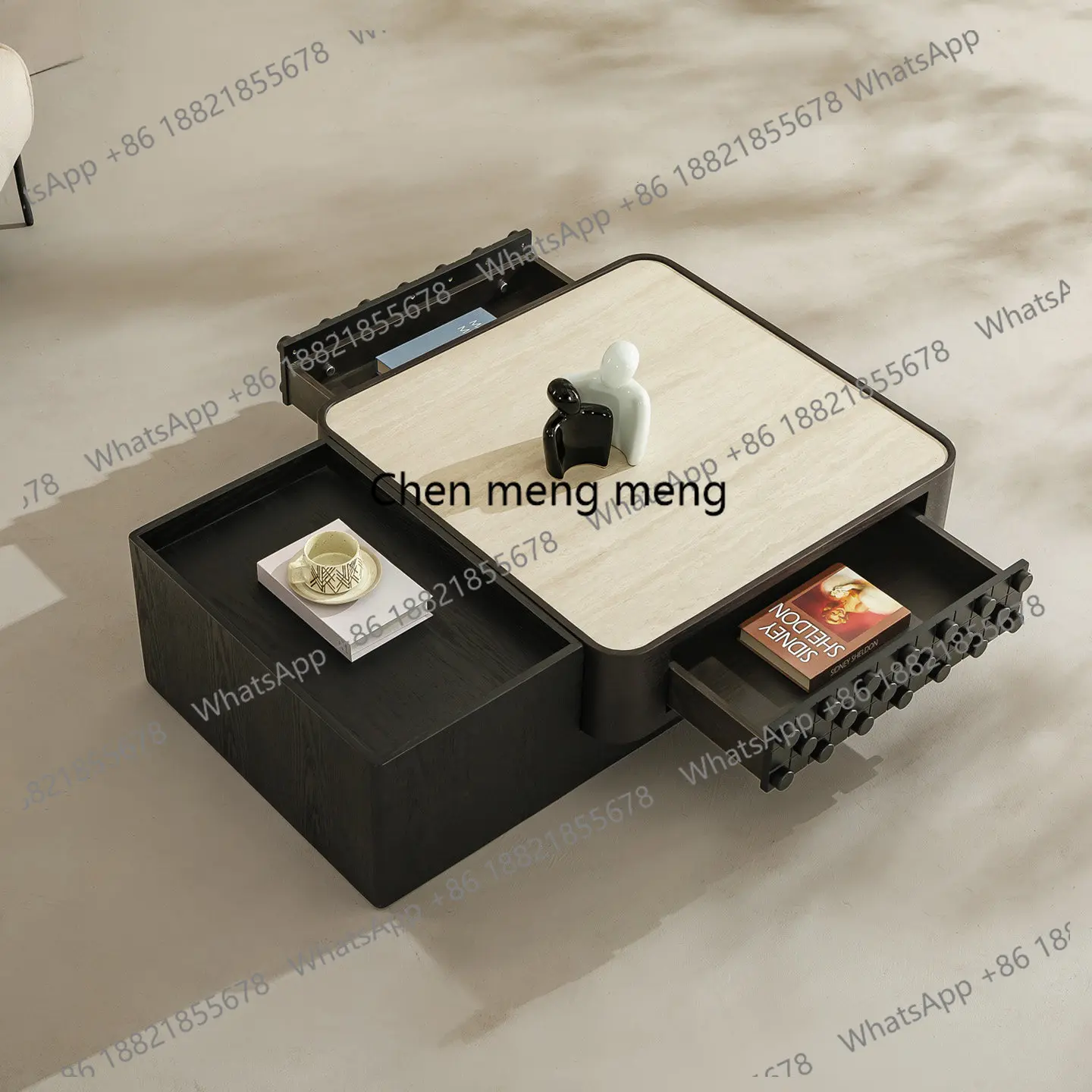 Modern simple rectangular coffee table wooden drawers storage tea table living room furniture coffee table
Modern simple rectangular coffee table wooden drawers storage tea table living room furniture coffee table