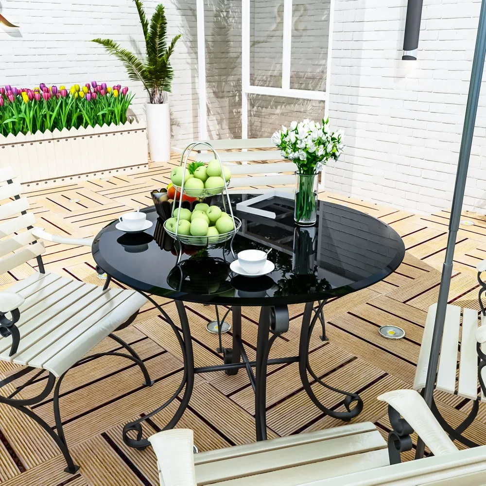 35.8" Round Tempered Glass Table Top black Glass 0.47" Thick Beveled Polished Edge
35.8" Round Tempered Glass Table Top black Glass 0.47" Thick Beveled Polished Edge