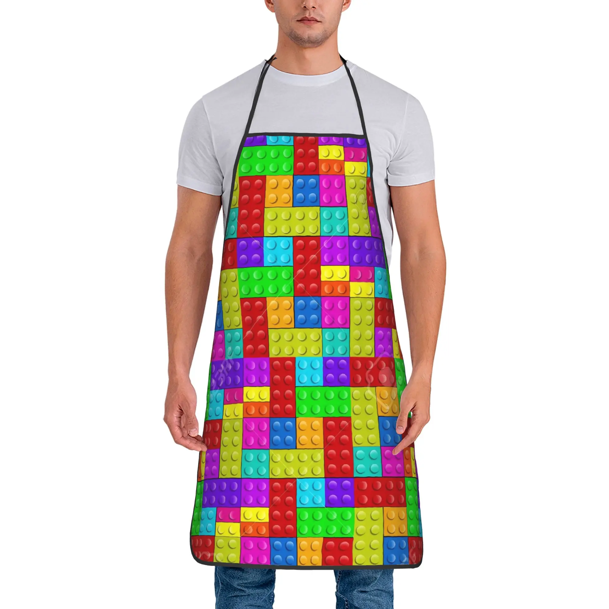 Pastel Candy Building Blocks Pattern Apron Fashion Cooking Kitchen Accessories Barbecue Adult Aprons without Pocket
Pastel Candy Building Blocks Pattern Apron Fashion Cooking Kitchen Accessories Barbecue Adult Aprons without Pocket