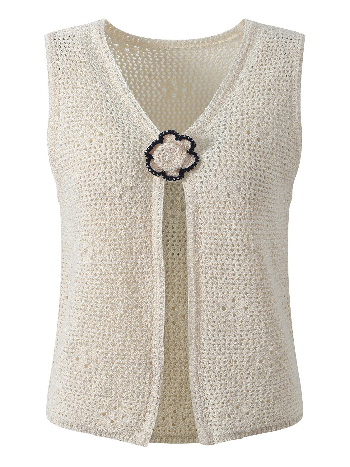 2025 Summer New Faionable V-Ne Knitted Vest Women's Hollow out 3D Flower Embroidery Versatile Tank Top Casual Wear
2025 Summer New Faionable V-Ne Knitted Vest Women's Hollow out 3D Flower Embroidery Versatile Tank Top Casual Wear