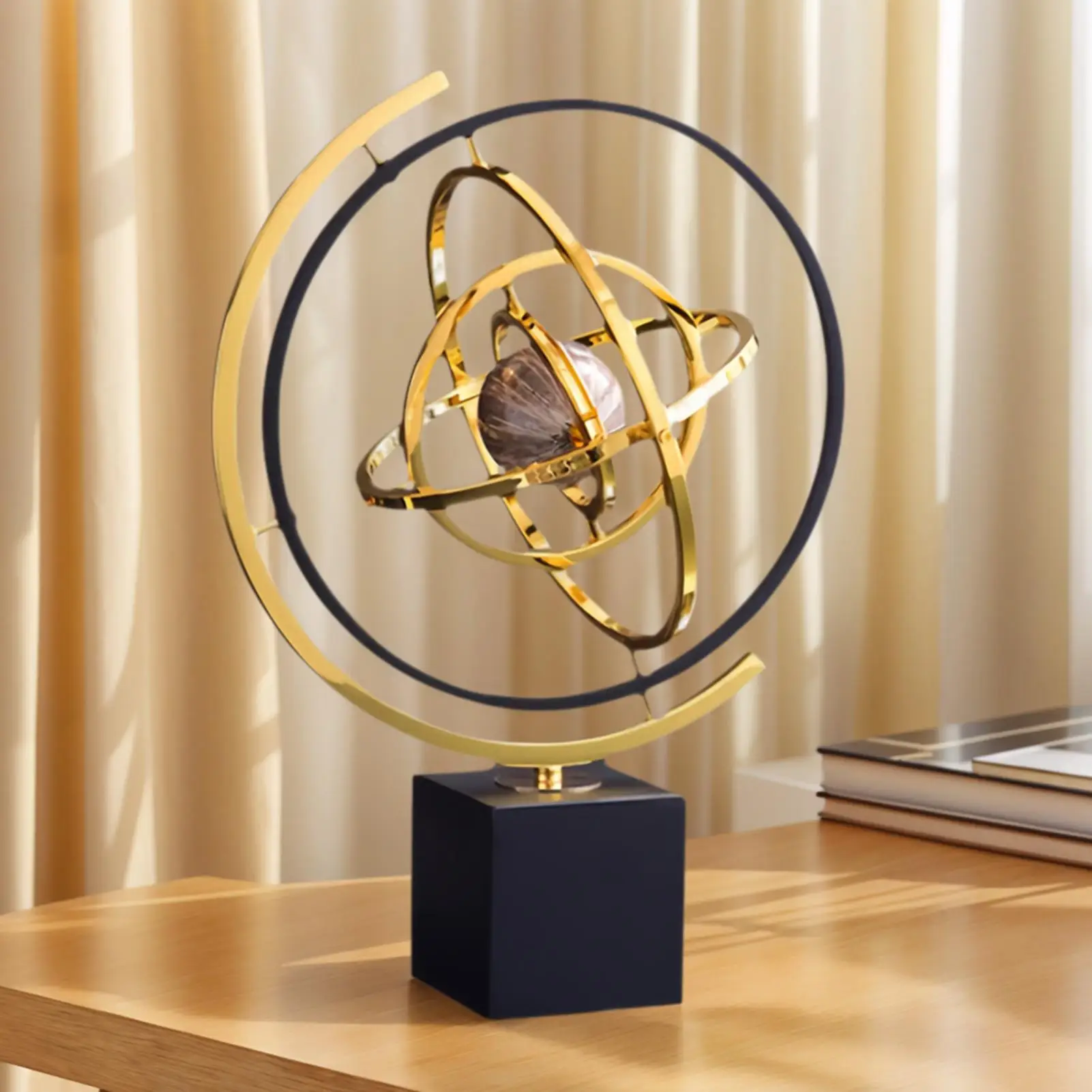 360 Rotating Metal Globe Sculpture Abstract Rotating Tabletop Abstraction Globe With Rectangular Base For Home Office Art Deco
360 Rotating Metal Globe Sculpture Abstract Rotating Tabletop Abstraction Globe With Rectangular Base For Home Office Art Deco