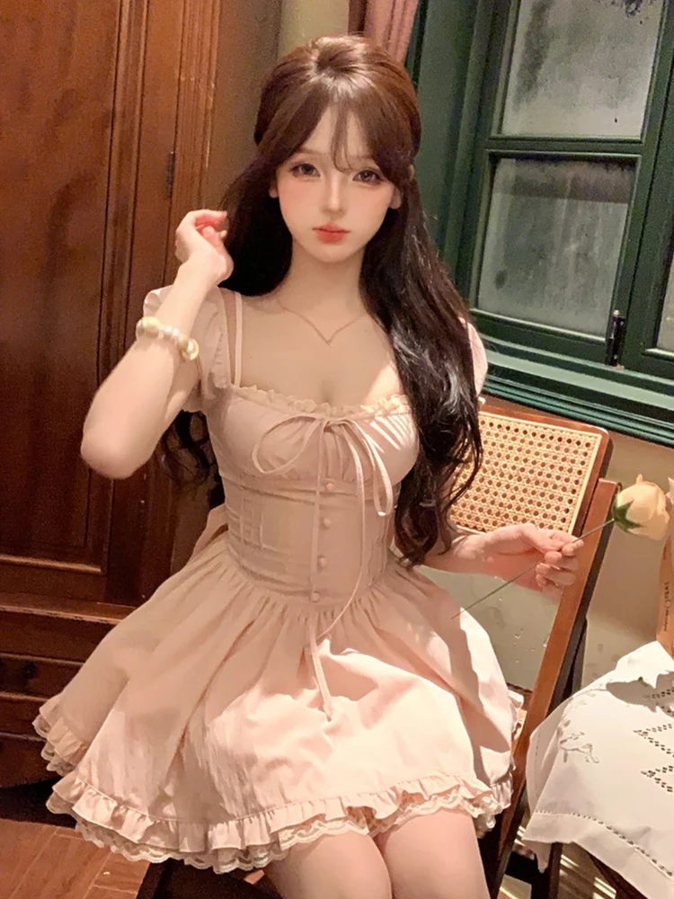 Strive Umei Princess Style Bubble Sleeve Sweet Short Dress Women's Spring Summer Plump MM Pure Desire Holiday Dress
Strive Umei Princess Style Bubble Sleeve Sweet Short Dress Women's Spring Summer Plump MM Pure Desire Holiday Dress